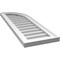 Ekena Millwork Quarter Round Top Right Surface Mount PVC Gable Vent w/ 2"W x 1-1/2"P Brickmould Frame, 12"W x 36"H GVPQR12X3602SN - alternate 4